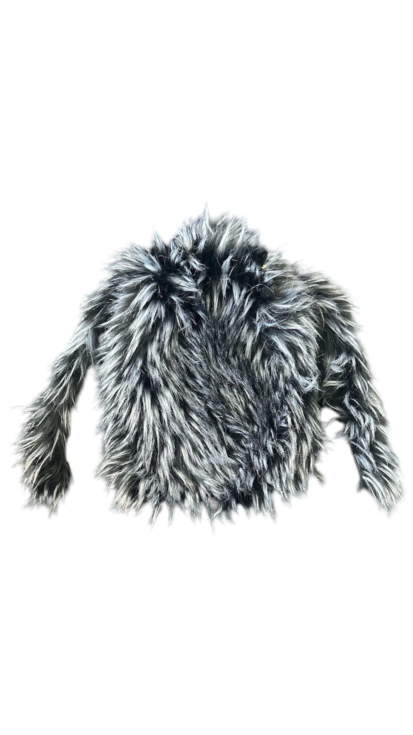 BLACK FROSTED YETI FUR BACKPACK
