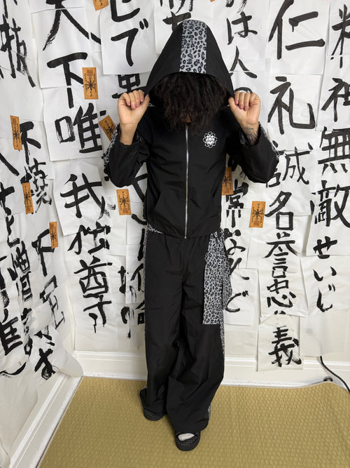 "OMEN LEOPARD" NYLON HOODIE