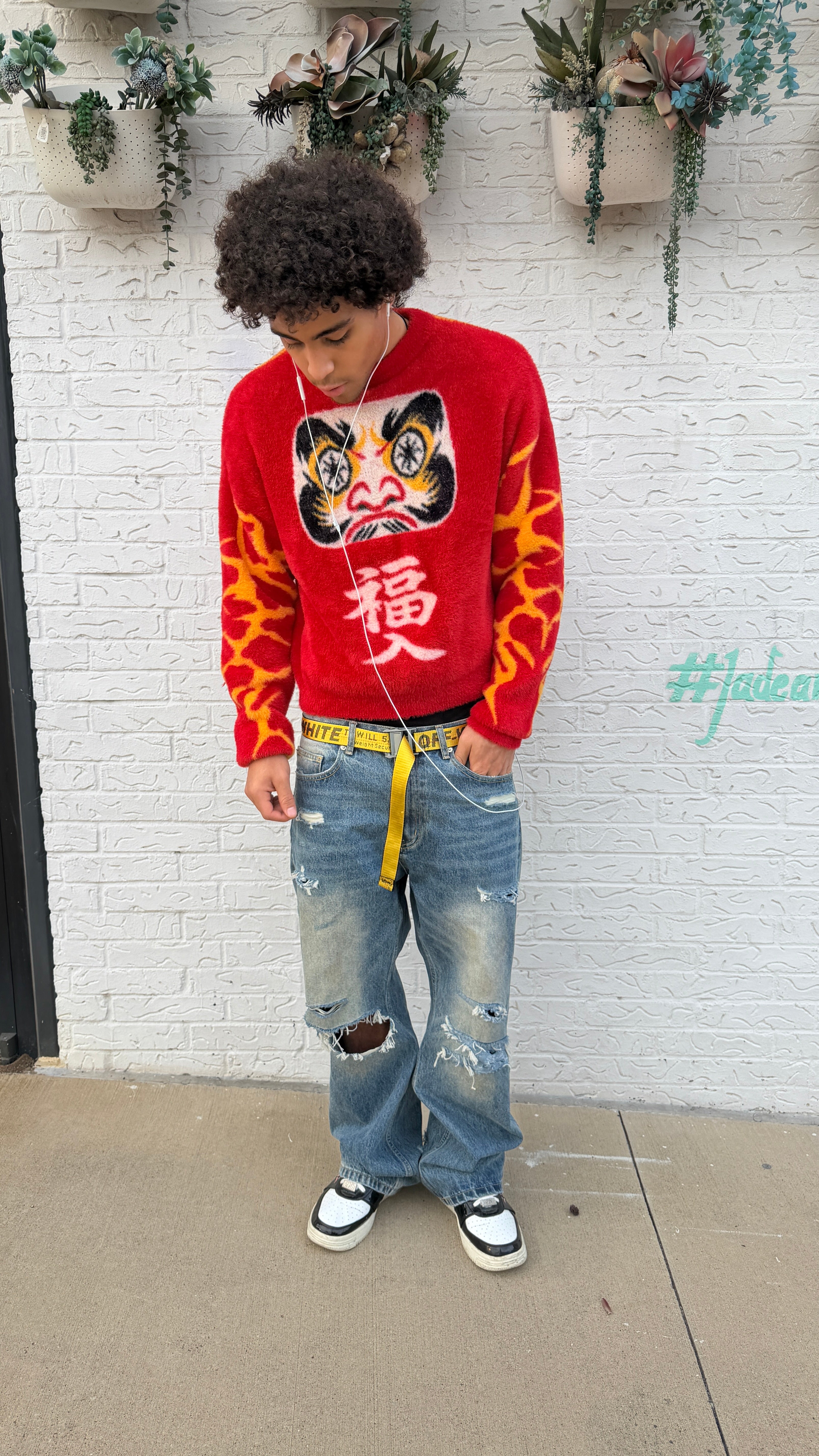 “DARUMA” MOHAIR SWEATER