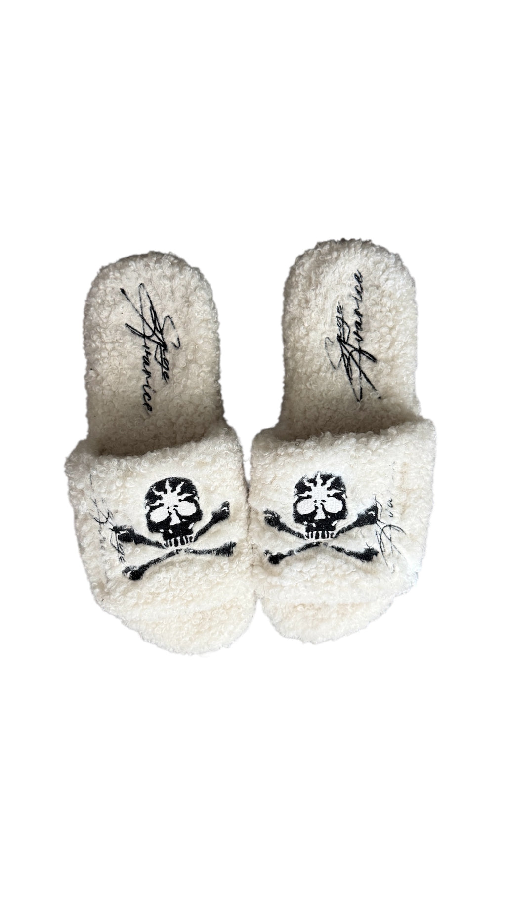 “KAMI” BONE FUR SLIDES